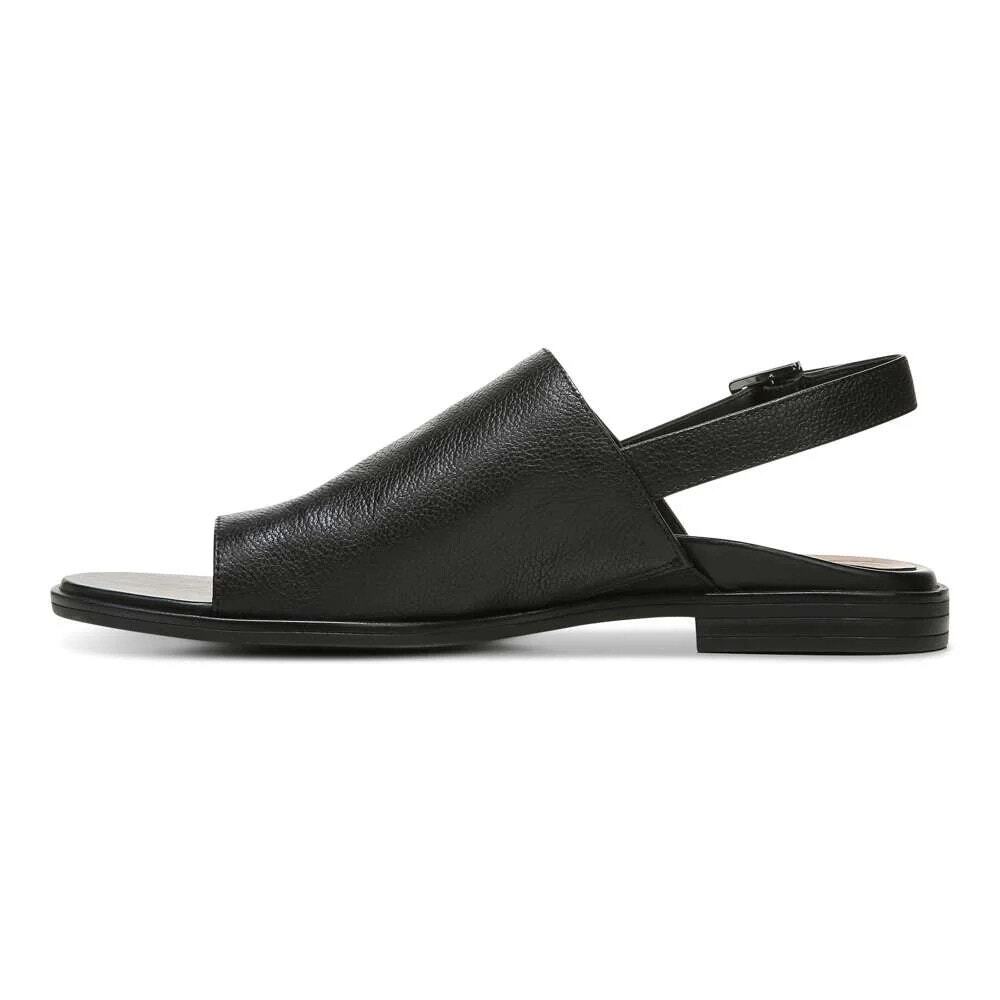 Vionic Ella Sandal in Black Leather Asymmetrical Toe Loop Slingback W's Sz. 7.5M - Picture 3 of 13